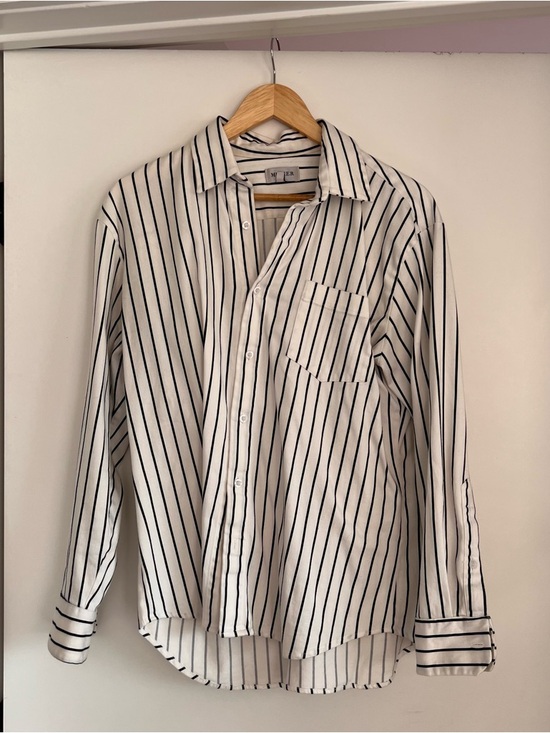 Musier Paris Tops - Musier Paris Striped Button Down Shirt Black White Size 38 (S/M)